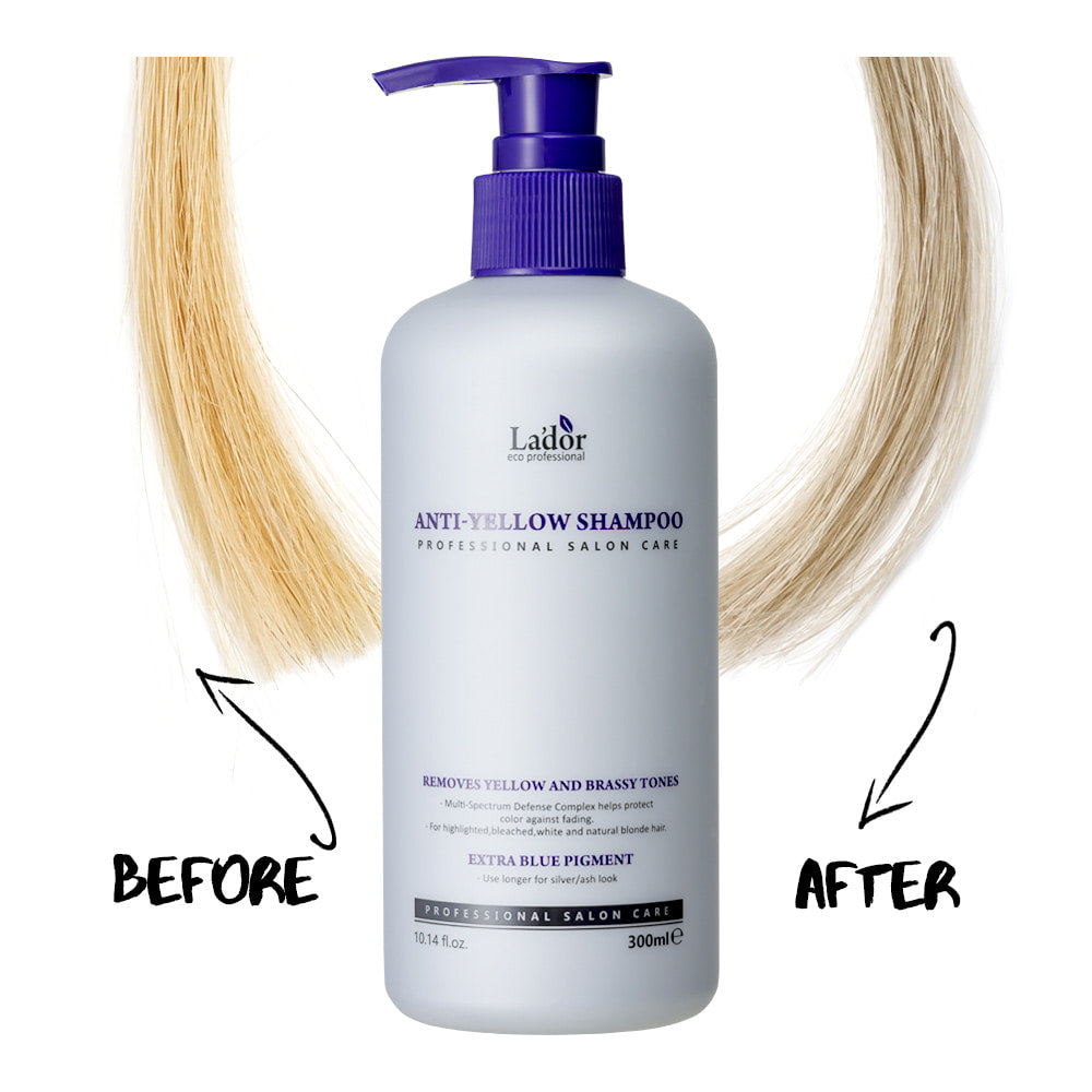 Lador | Șampon neutralizator ton galben pentru păr blond Anti-Yellow Shampoo, 300 ml | Mymakeup Shop Moldova