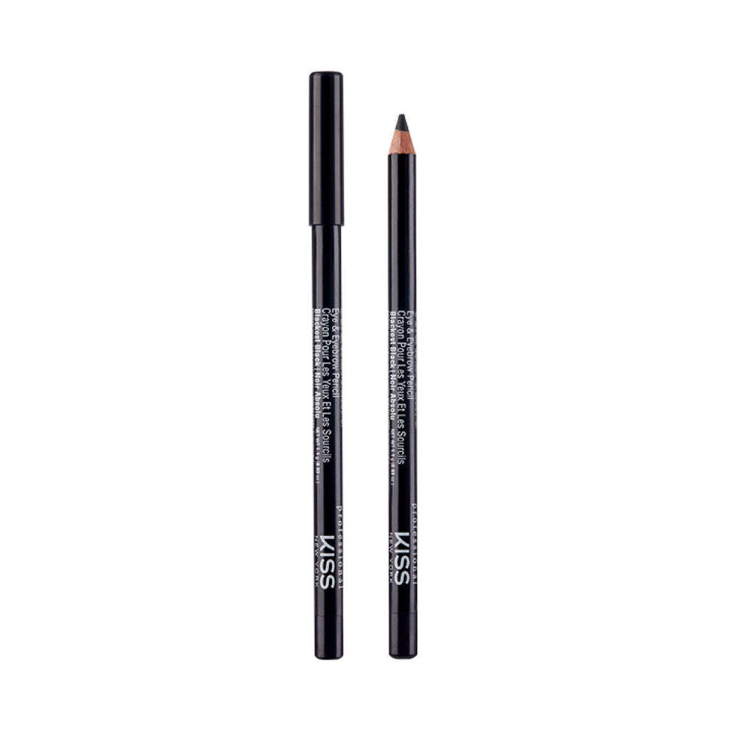 01 Blackest Black Creion-contur pentru ochi si sprancene KISS NEW YORK Eye & Eyebrow Pencil  cumpara in Chisinau, Moldova